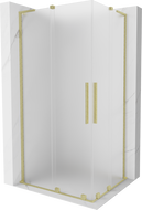 Mexen Velar L Duo плъзгаща душ кабина 100 x 90 cm, матирано стъкло, четкано злато - 871-100-090-02-33-55