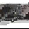 Mexen Velar L Duo плъзгаща се душ кабина 90 x 80 см, графит, четка злато - 871-090-080-02-43-55