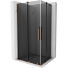 Mexen Velar L Duo плъзгаща се душ кабина 100 x 90 см, графит, розово злато - 871-100-090-02-43-60