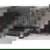 Mexen Velar L Duo плъзгаща кабина за душ 100 x 90 см, графит, розово злато - 871-100-090-02-43-60