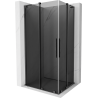 Mexen Velar L Duo плъзгаща се душ кабина 100 x 90 см, графит, четка gun gray - 871-100-090-02-43-66