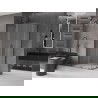 Mexen Velar L Duo плъзгаща се душ кабина 90 x 80 см, замръзнала, четка от пистолет сив - 871-090-080-02-33-66