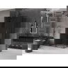 Mexen Velar L Duo плъзгаща се душ кабина 100 x 90 см, графит, четка gun gray - 871-100-090-02-43-66