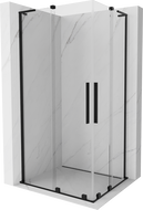 Mexen Velar L Duo плъзгаща се душ кабина 90 x 80 см, прозрачна, черна - 871-090-080-02-03-70