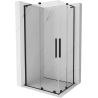 Mexen Velar L Двойна плъзгаща се душ кабина 100 x 90 см, прозрачна, черна
