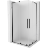 Mexen Velar L Duo плъзгаща се душ кабина 90 x 80 см, матирано, черно - 871-090-080-02-33-70