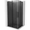 Mexen Velar L Duo плъзгаща се душ кабина 90 x 80 см, графит, черна - 871-090-080-02-43-70