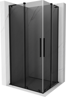 Mexen Velar L Duo плъзгаща се душ кабина 90 x 80 см, графит, черна - 871-090-080-02-43-70