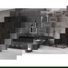 Mexen Velar L Duo плъзгаща душ кабина 90 x 80 см, графит, черен - 871-090-080-02-43-70