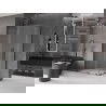 Mexen Velar L Duo плъзгаща се душ кабина 90 x 80 см, матирано стъкло, gun metal - 871-090-080-02-33-95