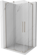 Mexen Velar L Duo плъзгаща се душ кабина 90 x 80 cm, прозрачен, четка никел - 871-090-080-02-03-97