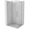 Mexen Velar L Duo плъзгаща се душ кабина 100 x 90 см, прозрачна, матиран никел - 871-100-090-02-03-97