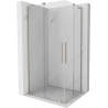 Mexen Velar L Двойна плъзгаща се душ кабина 100 x 90 см, прозрачна, четка никел
