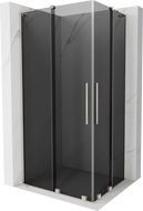 Mexen Velar L Duo плъзгаща се душ кабина 100 x 90 см, графит, сатениран никел - 871-100-090-02-43-97