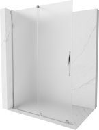 Mexen Velar разтегателна душова стена Walk-in 140 x 200 см, матово стъкло 8 мм, хром - 871-140-000-33-01