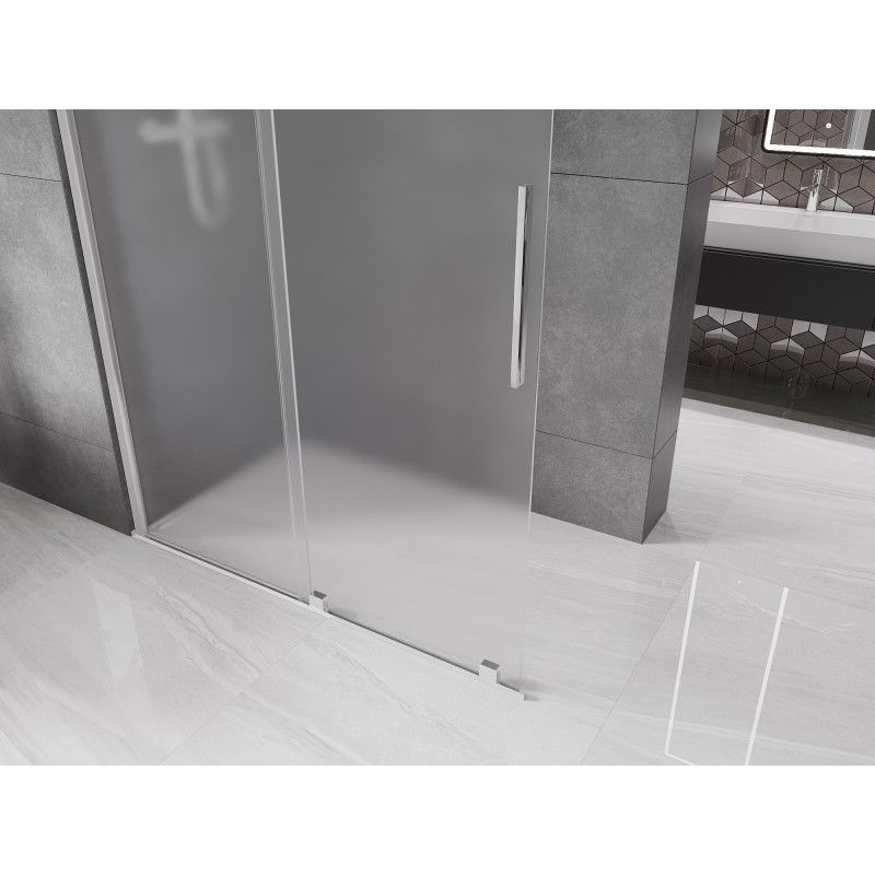 Mexen Velar плъзгаща се душ стена Walk-in 150 x 200 см, матирано 8 мм, хром - 871-150-000-33-01