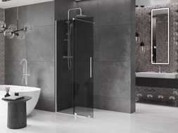 Mexen Velar раздвижна душова стена Walk-in 100 x 200 см, графит 8 мм, хром - 871-100-000-43-01