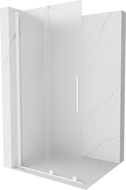 Mexen Velar раздвижна душова стена Walk-in 80 x 200 см, матово стъкло 8 мм, бяла - 871-080-000-33-20