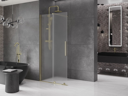 Mexen Velar разтегателна стена за душ Walk-in 70 x 200 см, матово стъкло 8 мм, златна - 871-070-000-33-50