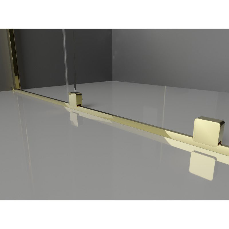 Mexen Velar подвижна душ кабина Walk-in 160 x 200 cm, матирана 8 mm, златна - 871-160-000-33-50