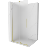 Mexen Velar стена за душ с разпъване Walk-in 100 x 200 cm, матирано стъкло 8 mm, златно анодно - 871-100-000-33-55