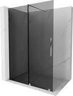 Mexen Velar преграда за душ кабина разтегляема Walk-in 140 x 200 см, графит 8 мм, хром - 871-140-000-43-01