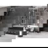 Mexen Velar разтегателна душ кабина Walk-in 120 x 200 см, графит 8 мм, бяла - 871-120-000-43-20