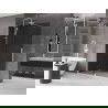 Mexen Velar разтегателна душова стена Walk-in 150 x 200 см, графит 8 мм, бяла - 871-150-000-43-20