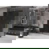 Mexen Velar плъзгаща се душ кабина Walk-in 140 x 200 см, графит 8 мм, златна - 871-140-000-43-50