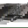 Mexen Velar разтегателна душ стена Walk-in 150 x 200 см, графит 8 мм, златна четка - 871-150-000-43-55