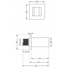 Mexen Cube душова стойка, златна - 79350-50