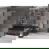 Mexen Velar разтегляема душ кабинка Walk-in 140 x 200 см, матово стъкло 8 мм, розово злато - 871-140-000-33-60