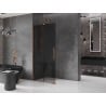 Mexen Velar разтегателна душ кабина Walk-in 80 x 200 см, графит 8 мм, розово злато - 871-080-000-43-60