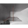 Mexen Velar разтегателна душ кабина Walk-in 80 x 200 см, графит 8 мм, розово злато - 871-080-000-43-60