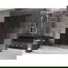 Mexen Velar разтегателна стена за душ Walk-in 130 x 200 см, графит 8 мм, розово злато - 871-130-000-43-60