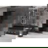 Mexen Velar разтегателна стена за душ Walk-in 130 x 200 см, графит 8 мм, розово злато - 871-130-000-43-60