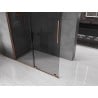 Mexen Velar разтегателна душ кабина Walk-in 160 x 200 см, графит 8 мм, розово злато - 871-160-000-43-60
