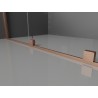 Mexen Velar плъзгаща се душ кабина Walk-in 110 x 200 см, матирано 8 мм, четкан мед