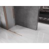 Mexen Velar плъзгаща се душ кабина Walk-in 110 x 200 см, матирано 8 мм, четкан мед