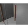 Mexen Velar плъзгаща се душ кабина Walk-in 110 x 200 см, матирано 8 мм, четкан мед