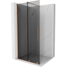 Mexen Velar разтегателна стена за душ Walk-in 75 x 200 см, графит 8 мм, матова мед - 871-075-000-43-65