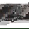Mexen Velar разтегателен душ панел Walk-in 140 x 200 см, графит 8 мм, четкана мед - 871-140-000-43-65