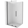 Mexen Velar плъзгаща се душ кабина Walk-in 70 x 200 cm, матово стъкло 8 мм, черна - 871-070-000-33-70