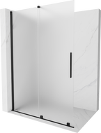 Mexen Velar разтеглива душа стена Walk-in 130 x 200 см, матирано стъкло 8 мм, черна - 871-130-000-33-70
