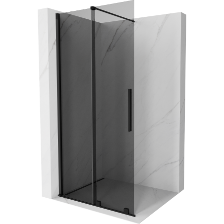 Mexen Velar разтегателна стена за душ Walk-in 100 x 200 см, графит 8 мм, черна - 871-100-000-43-70