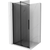 Mexen Velar разтегателна стена за душ Walk-in 100 x 200 см, графит 8 мм, черна - 871-100-000-43-70