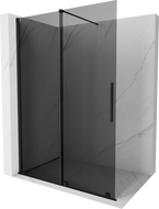 Mexen Velar стена за душ, разширяема Walk-in 140 x 200 см, графит 8 мм, черна - 871-140-000-43-70