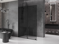 Mexen Velar разтегляема стена за душ Walk-in 150 x 200 см, графит 8 мм, черно - 871-150-000-43-70