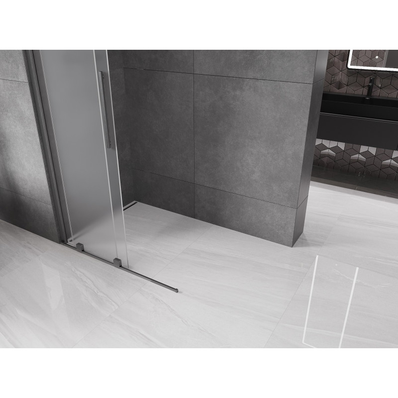 Mexen Velar плъзгащо се душово табло Walk-in 90 x 200 cm, матирано 8 mm, почистено в