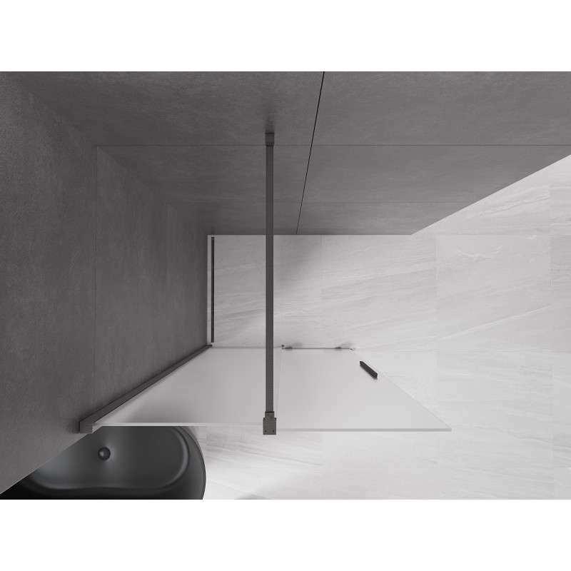 Mexen Velar плъзгащо се душово табло Walk-in 90 x 200 cm, матирано 8 mm, почистено в